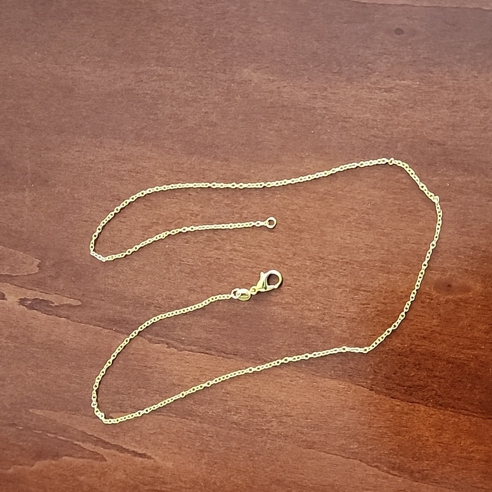 Elegant Gold Stamped 925 Necklace - Picture 1 of 5
